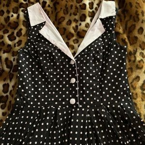 Black/ white polka dot